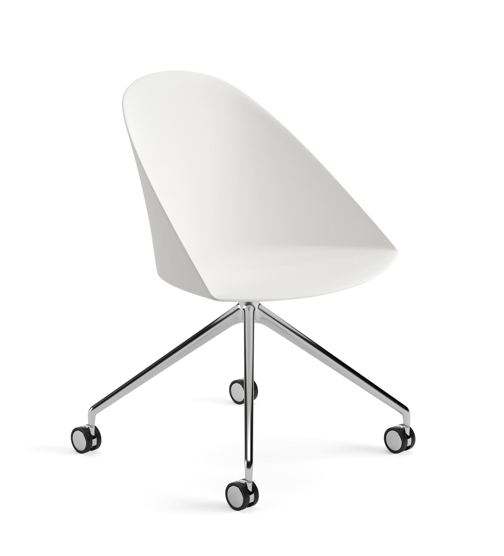 Cila Stuhl, kunststoff, aluminium / weiß #2216