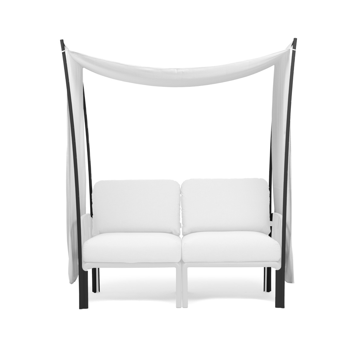 Nardi Komodo Ombra 2-Sitzer Sonnenschutz – Outdoor-Sofa anthrazit Nardi Komodo Ombra 2-Sitzer Sonnenschutz anthrazit, Outdoor-Sofa, wetterfest, langlebig, modernes Design aus Italien