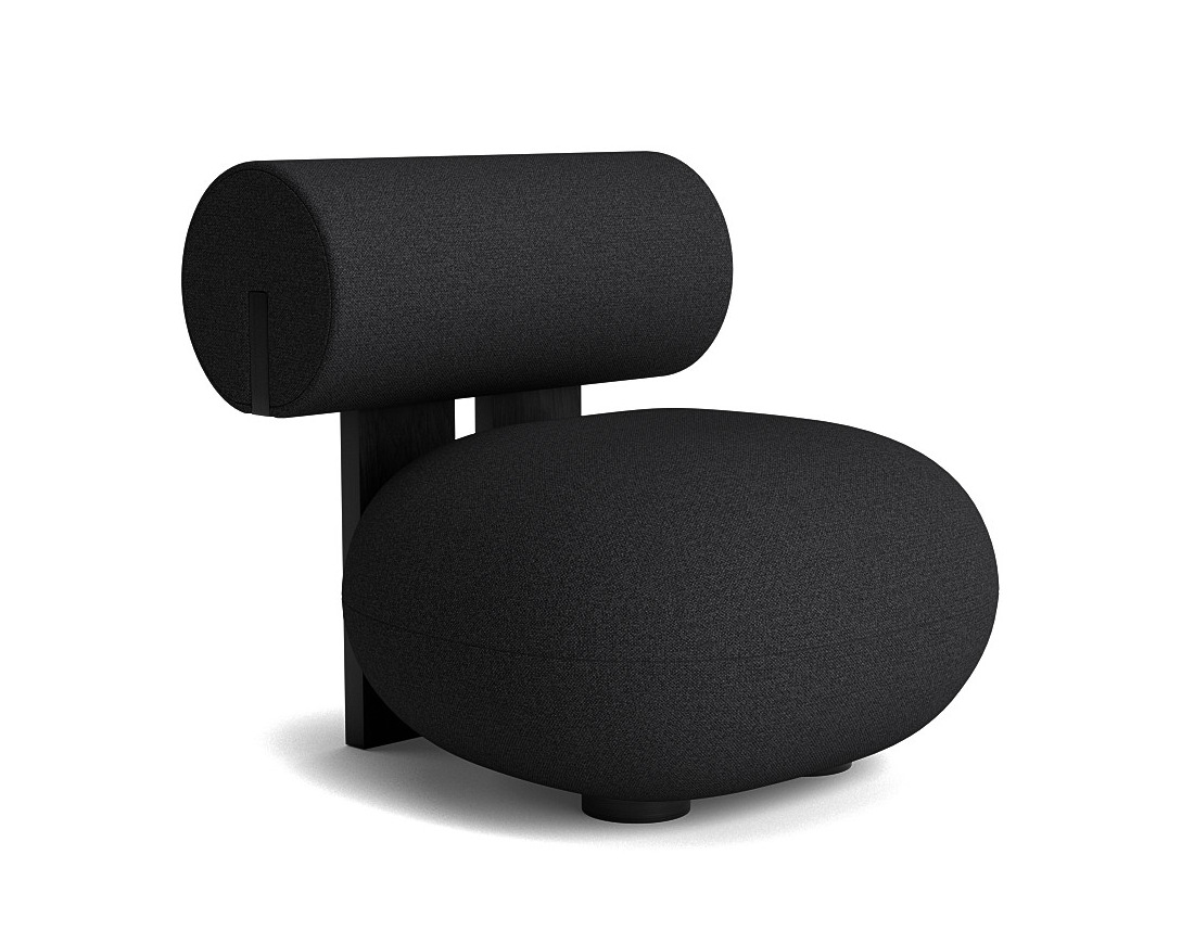 Hippo Lounge Chair, eiche schwarz / hallingdal 180
