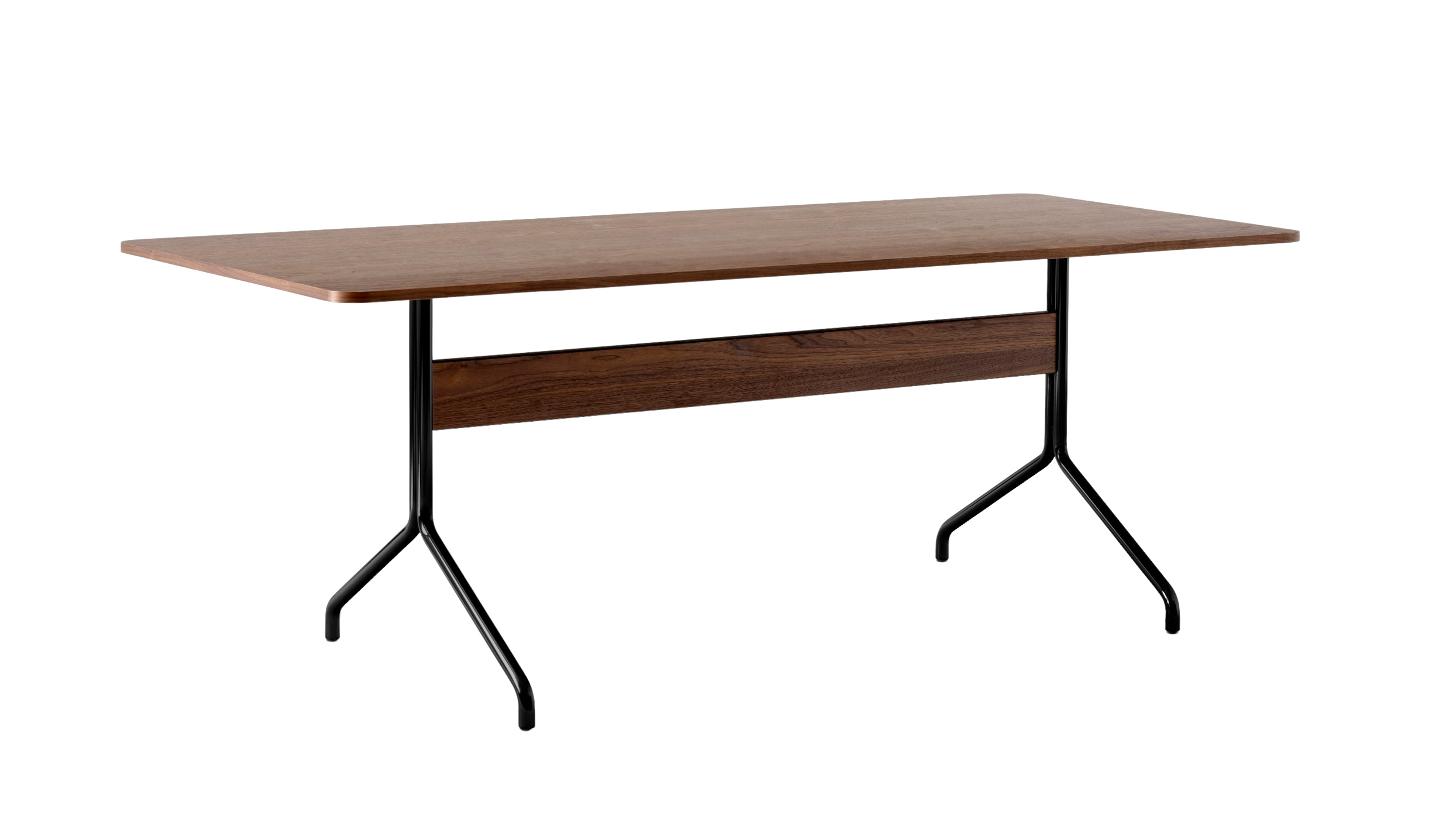 Pavilion AV19 Esstisch, 200 x 90 cm, schwarz / walnuss lackiert Pavilion AV19 Esstisch, 200 x 90 cm, schwarz / walnuss lackiert