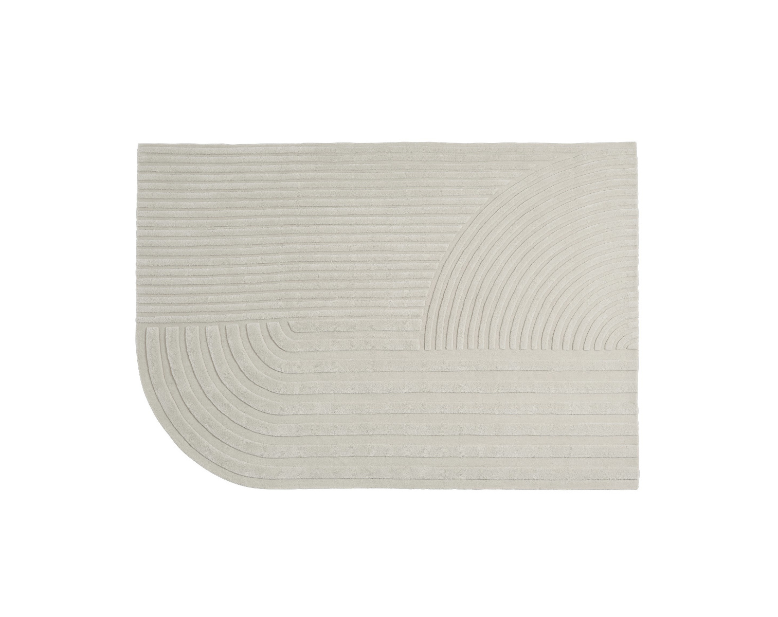 Relevo Teppich, 170 x 240 cm, off white