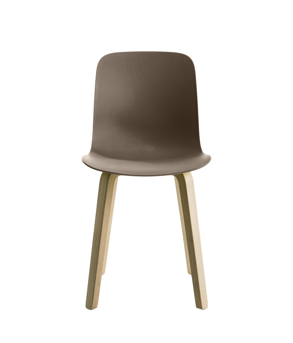 Magis Substance Stuhl, Esche natur / Schwarz, moderner Holzstuhl, ergonomisch, langlebig, italienisches Design