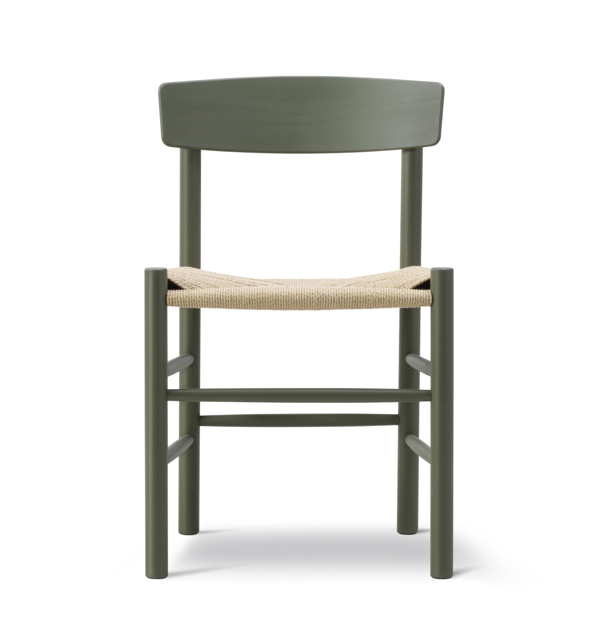 J39 Mogensen Stuhl, buche khaki green / sitz schnurgeflecht natur J39 Mogensen Stuhl, buche khaki green / sitz schnurgeflecht natur