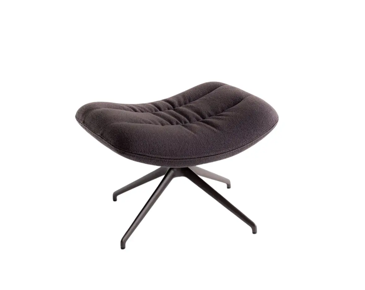 Noti Mishell Soft XL Fußhocker mit gepolsterter Sitzfläche und 4-Stern-Drehgestell