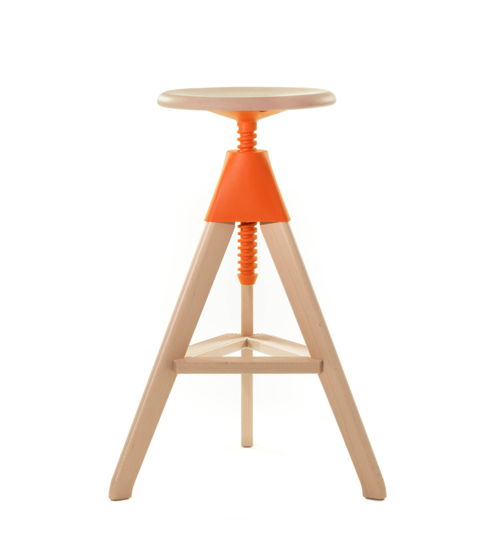 Magis Tom The Wild Bunch Barhocker, orange, moderner Barstuhl, robust, komfortabel, italienisches Design