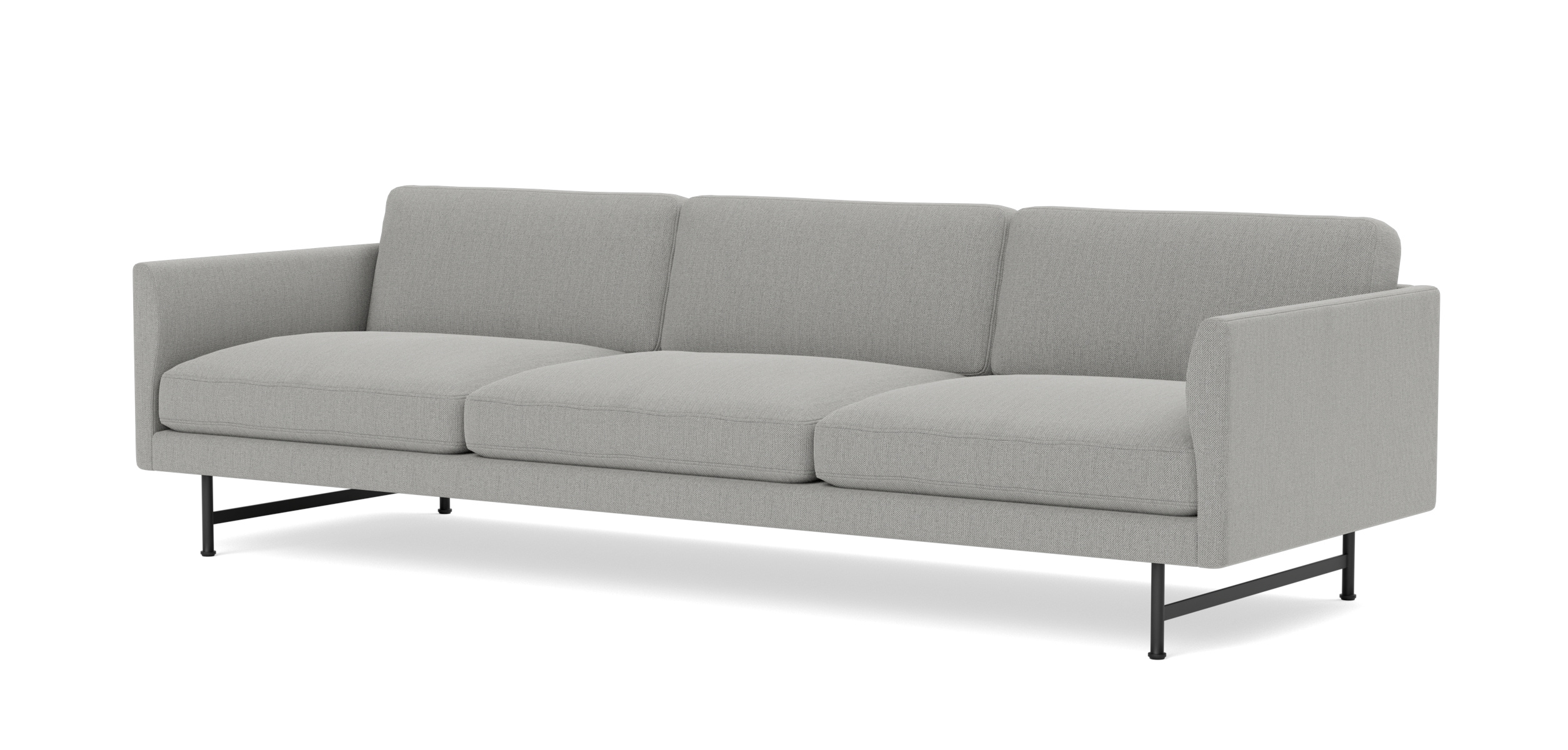 Calmo Sofa 3-Sitzer, schwarz / re-wool 128