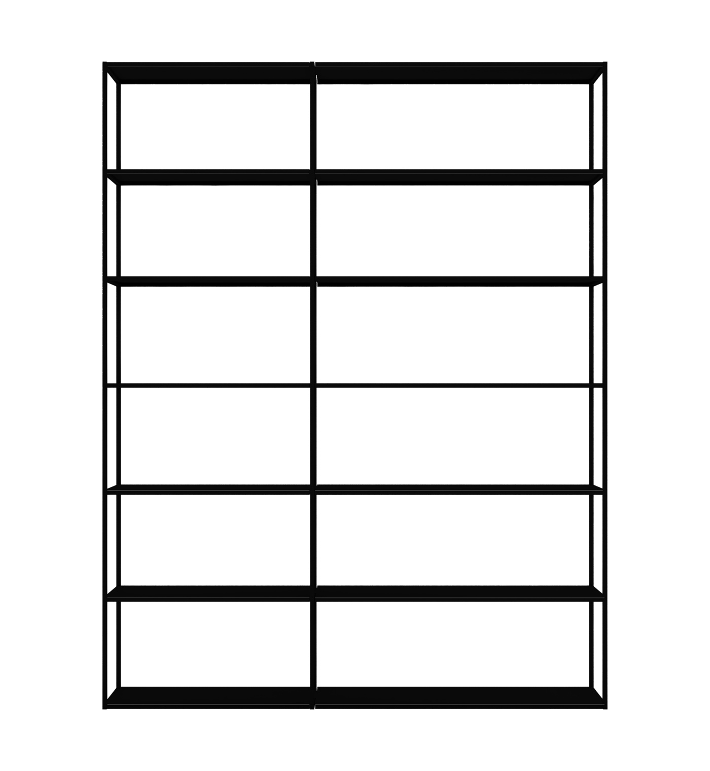 Easy Irony Bücherregal, 177 x H 226 cm, kupferschwarz