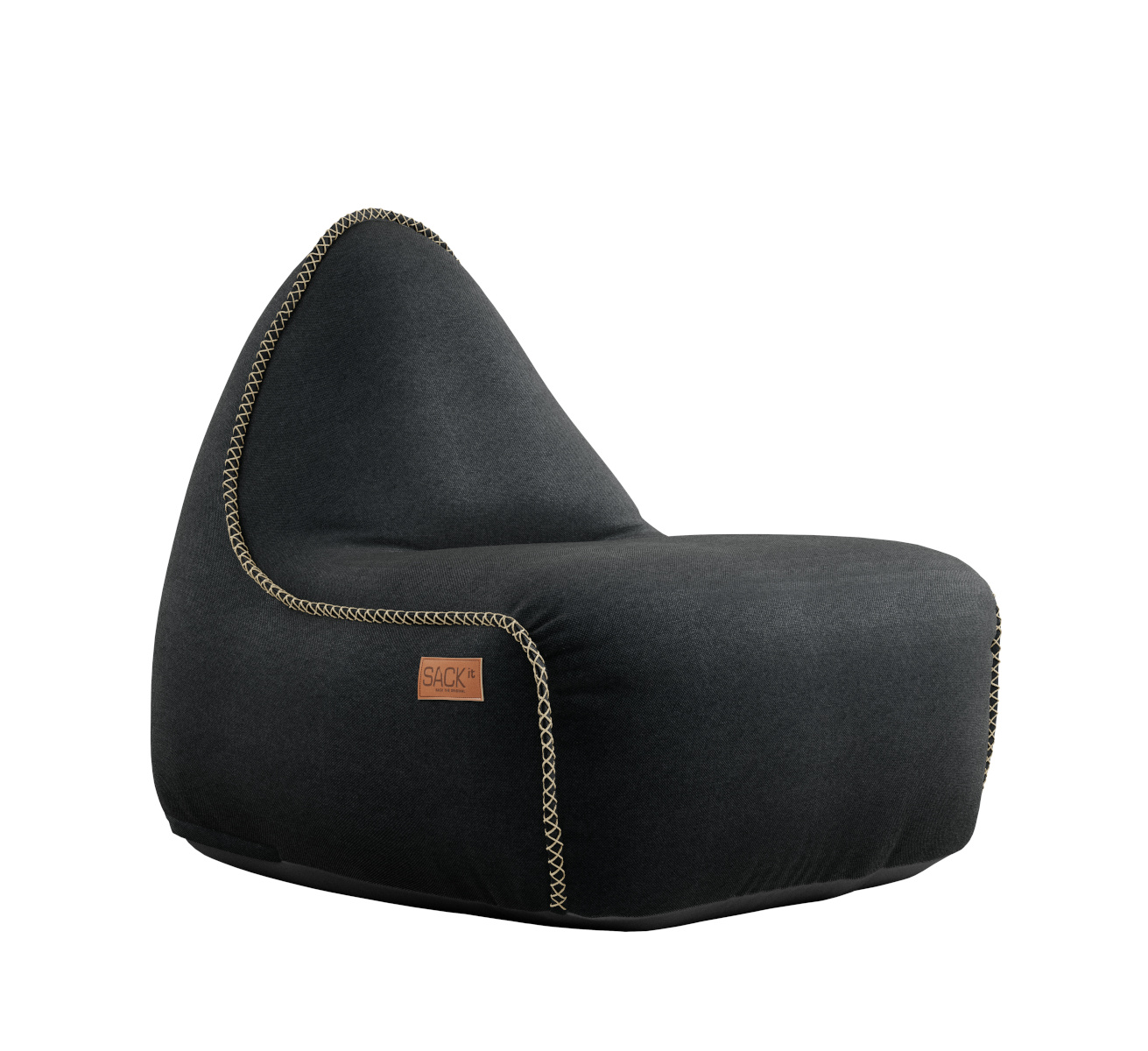 Canvas Lounge Chair, schwarz / braun