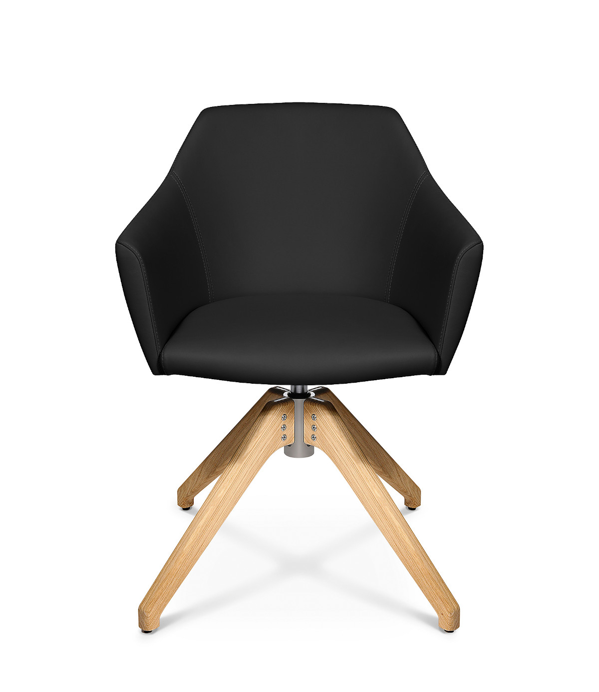 Wagner W-Cube 5 Sessel mit Holzgestell und Höhenverstellung, ergonomisch, moderner Designstuhl für Büro und Wohnraum