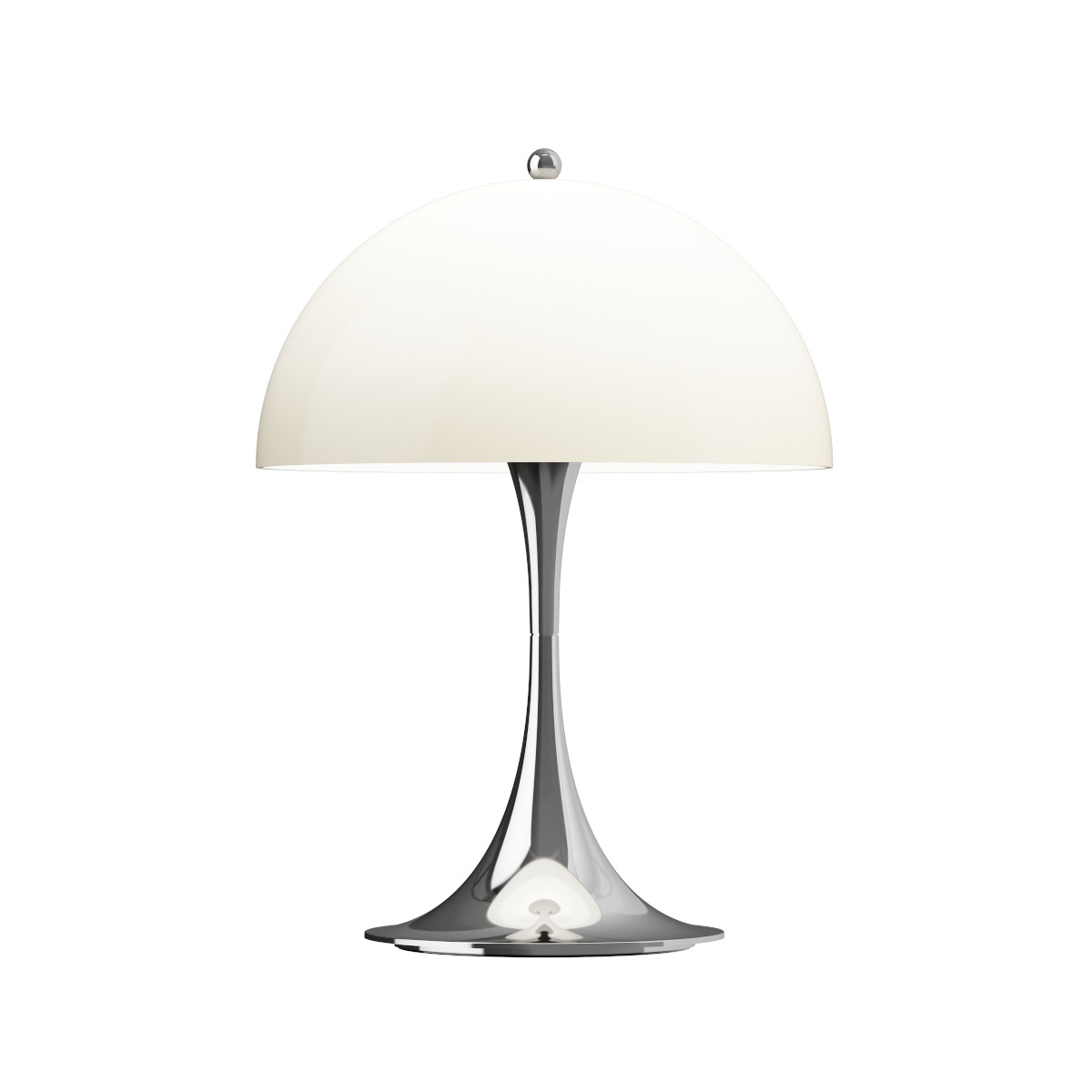 LED-Tischleuchte Panthella 250 Portable von Louis Poulsen, Chrome Opal Beige, kabellos, dimmbar, modernes Design