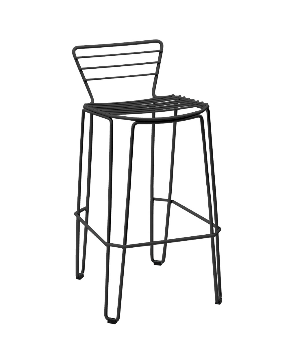 Menorca Barhocker, höhe 76 cm, graphitschwarz