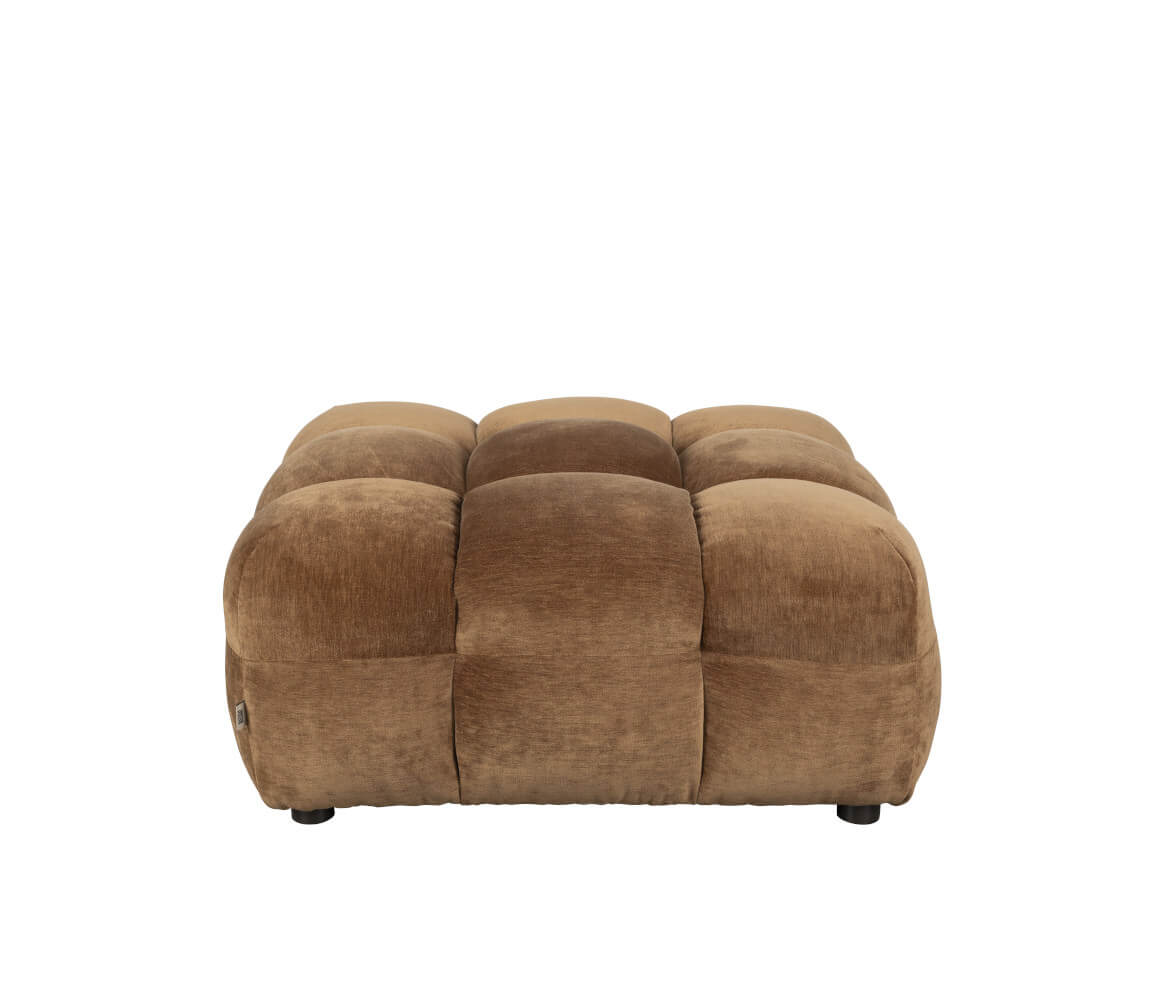Hackman Hocker, velours cognac
