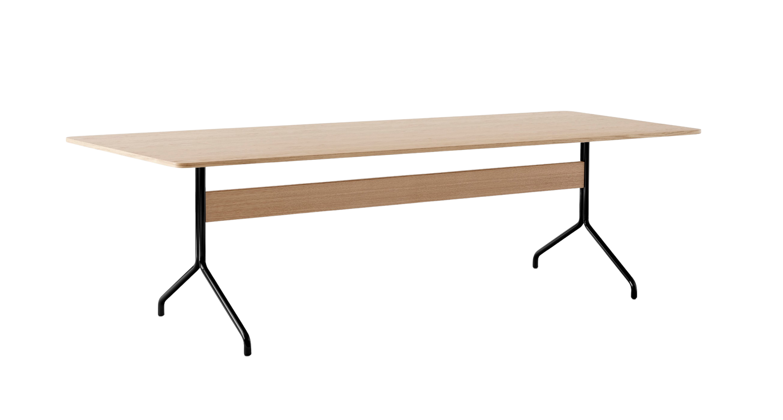 Pavilion AV24 Esstisch, 250 x 110 cm, schwarz / eiche klar lackiert Pavilion AV24 Esstisch, 250 x 110 cm, schwarz / eiche klar lackiert