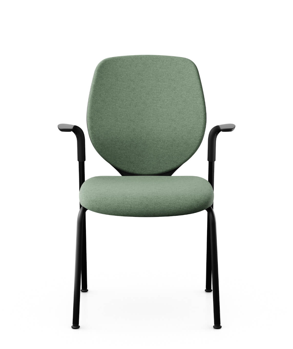 Giroflex 353-7504 Besucherstuhl mit Polsterrücken, Armlehnen und hohem Sitzkomfort für Meetingräume