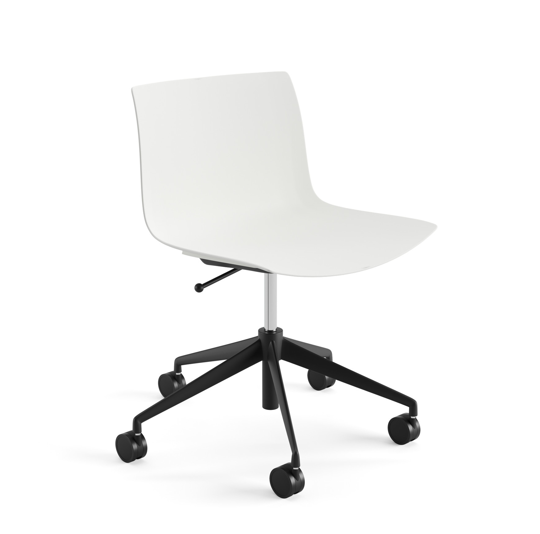 Catifa 53 Drehstuhl, einfarbig, schwarz / weiß #0213