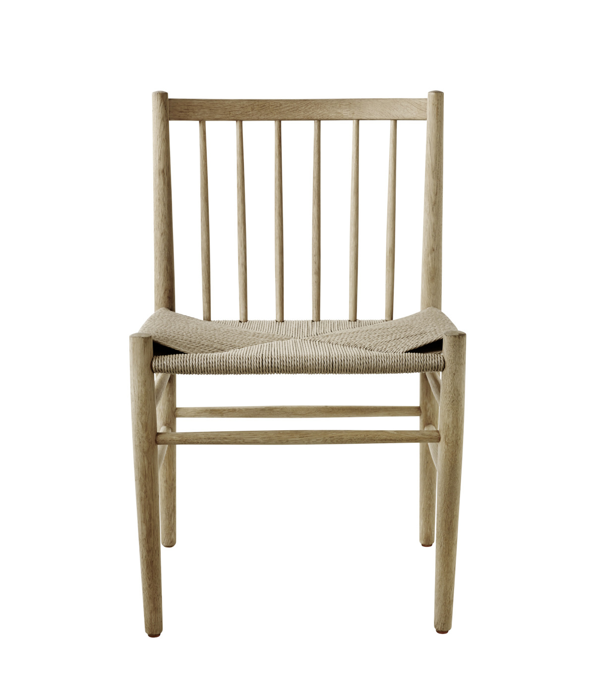 FDB Møbler J80 Stuhl, nordischer Design-Stuhl, ergonomisch, Eiche geölt, Naturgeflecht, langlebig, funktional