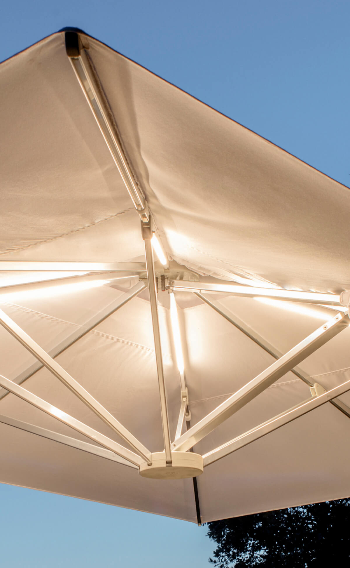Shade Pro Sonnenschirm, 3x4 m, aluminium / beige