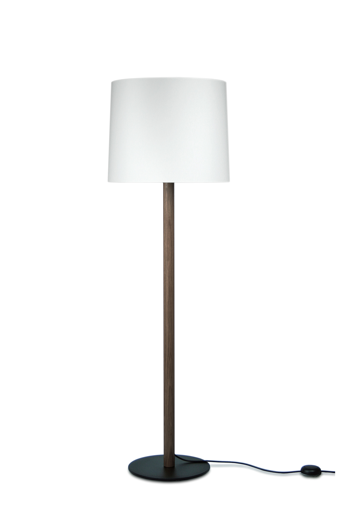 Miyu Medium Stehleuchte, eiche geräuchert / weiß