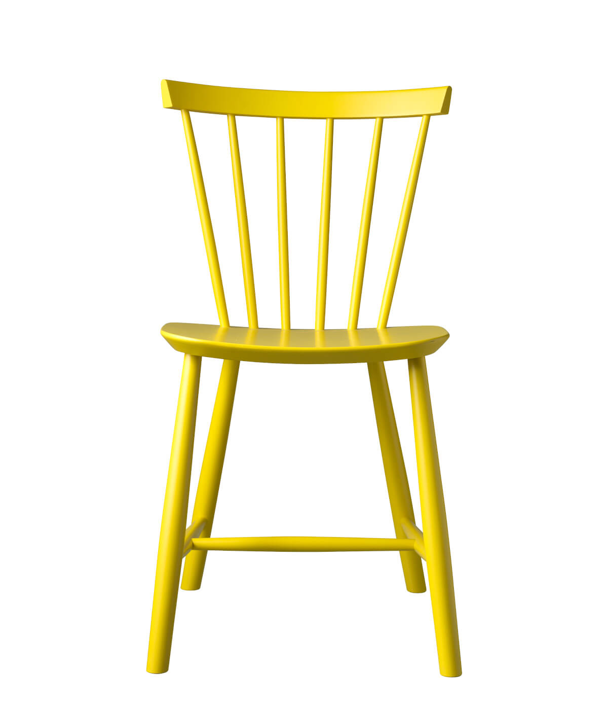 FDB Møbler J46 Stuhl, nordischer Design-Stuhl, ergonomisch, Buche, gelb, langlebig, funktional, nachhaltig
