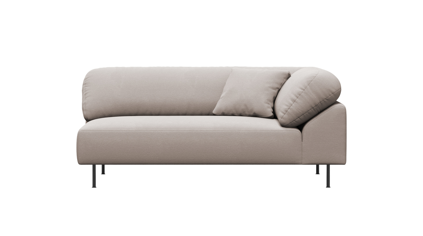 Collar Sofa Open End Links, natural bouclé