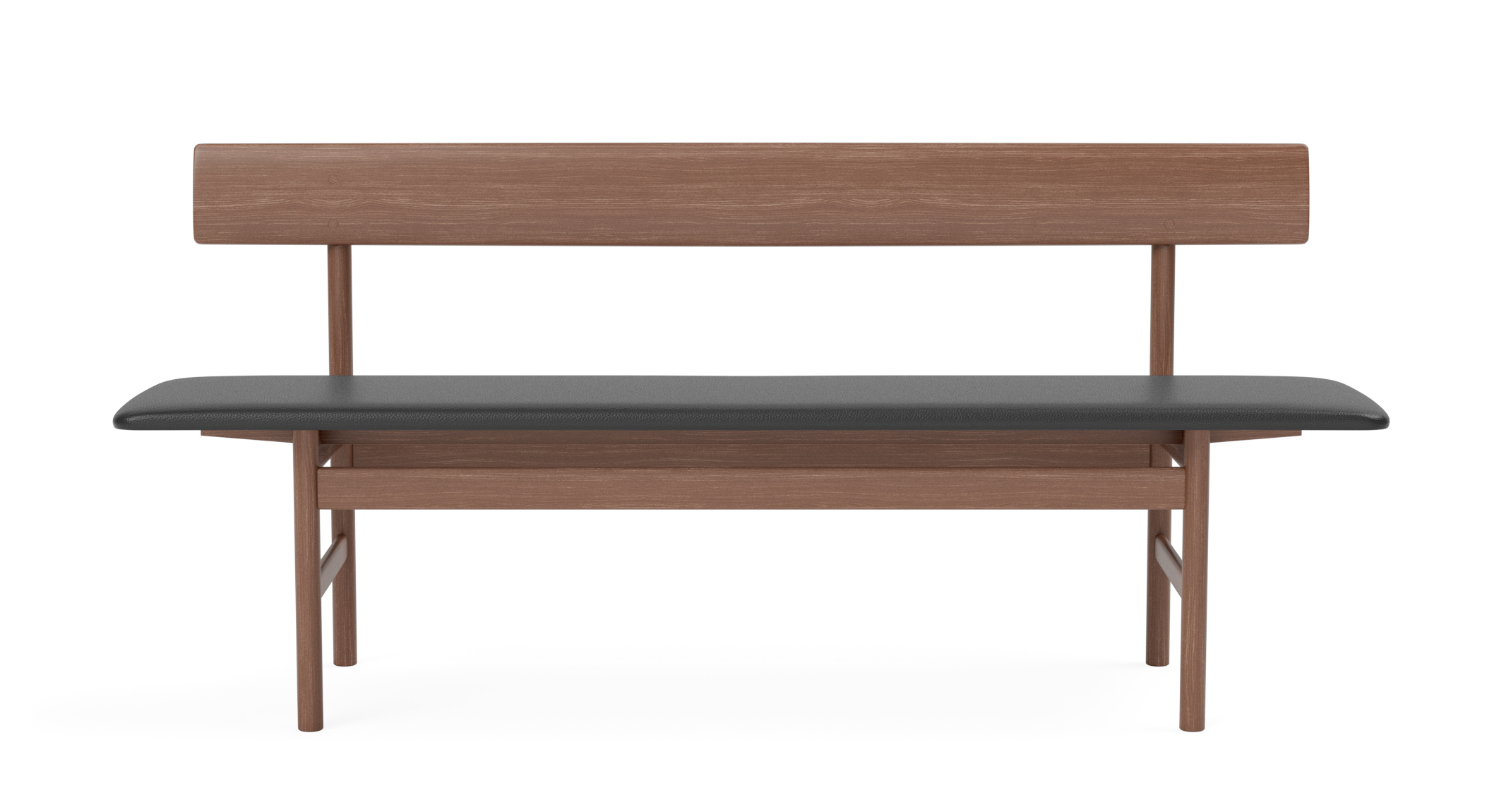 The Mogensen Beench, eiche geräuchert und geölt / leder omni 301 schwarz