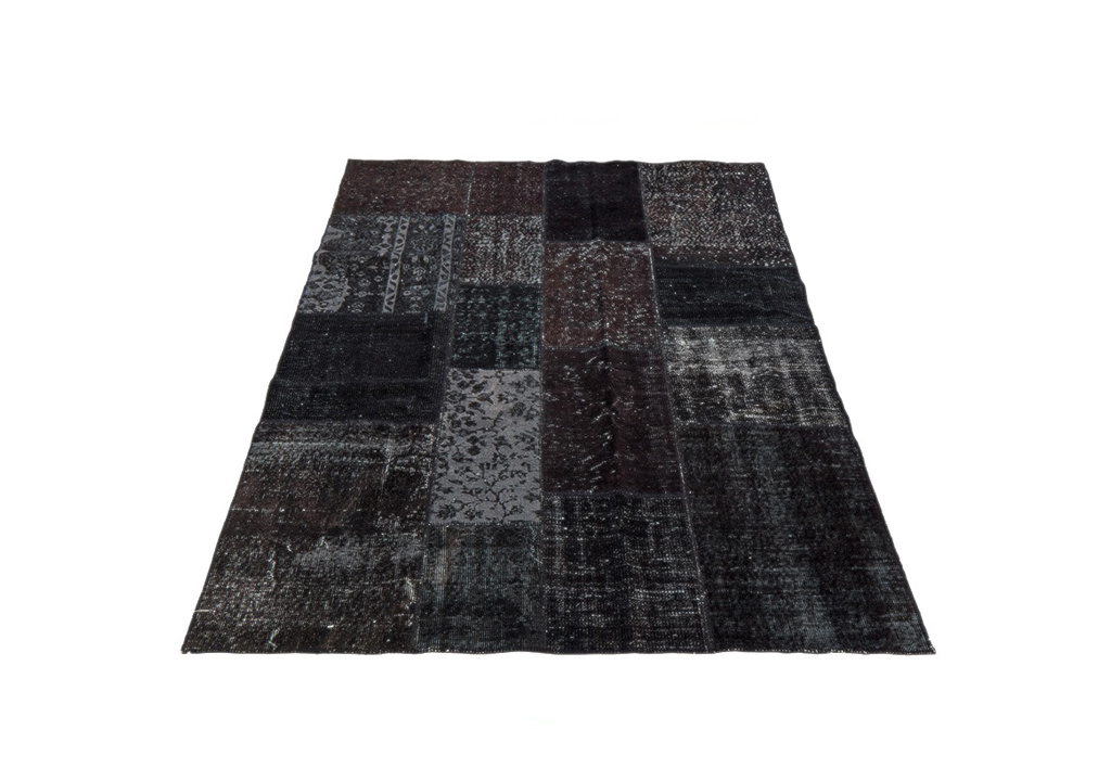 Vintage Teppich, 200 x 300 cm, schwarz