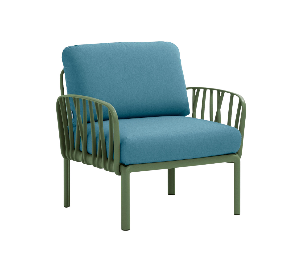 Nardi Komodo Poltrona Sessel agave, Outdoor-Sessel aus Polypropylen, wetterfest, komfortabel, italienisches Design