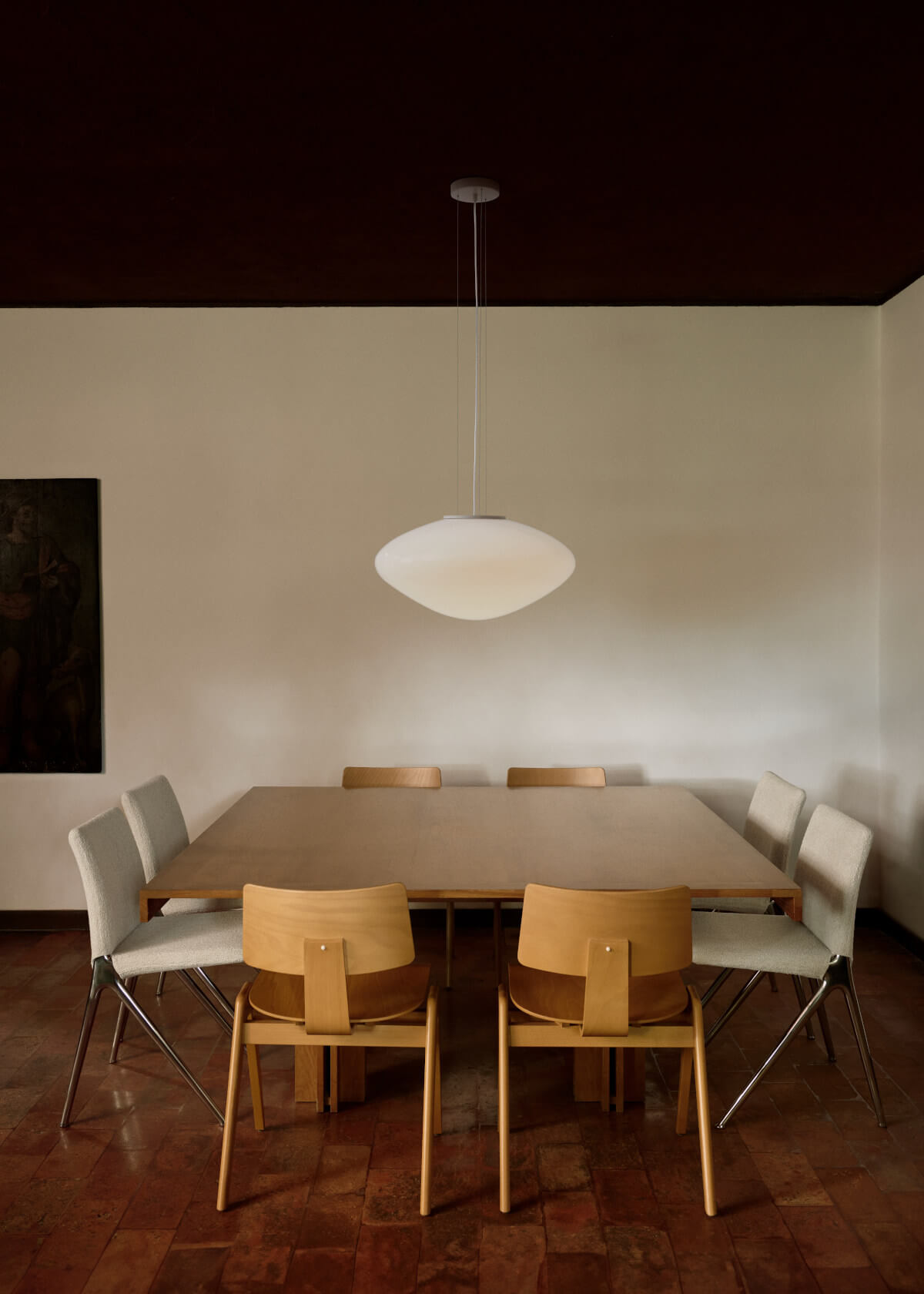 &Tradition Kape IF7 Stuhl aus Holz mit Polster, stilvoller Designerstuhl für Esszimmer und Wohnbereich