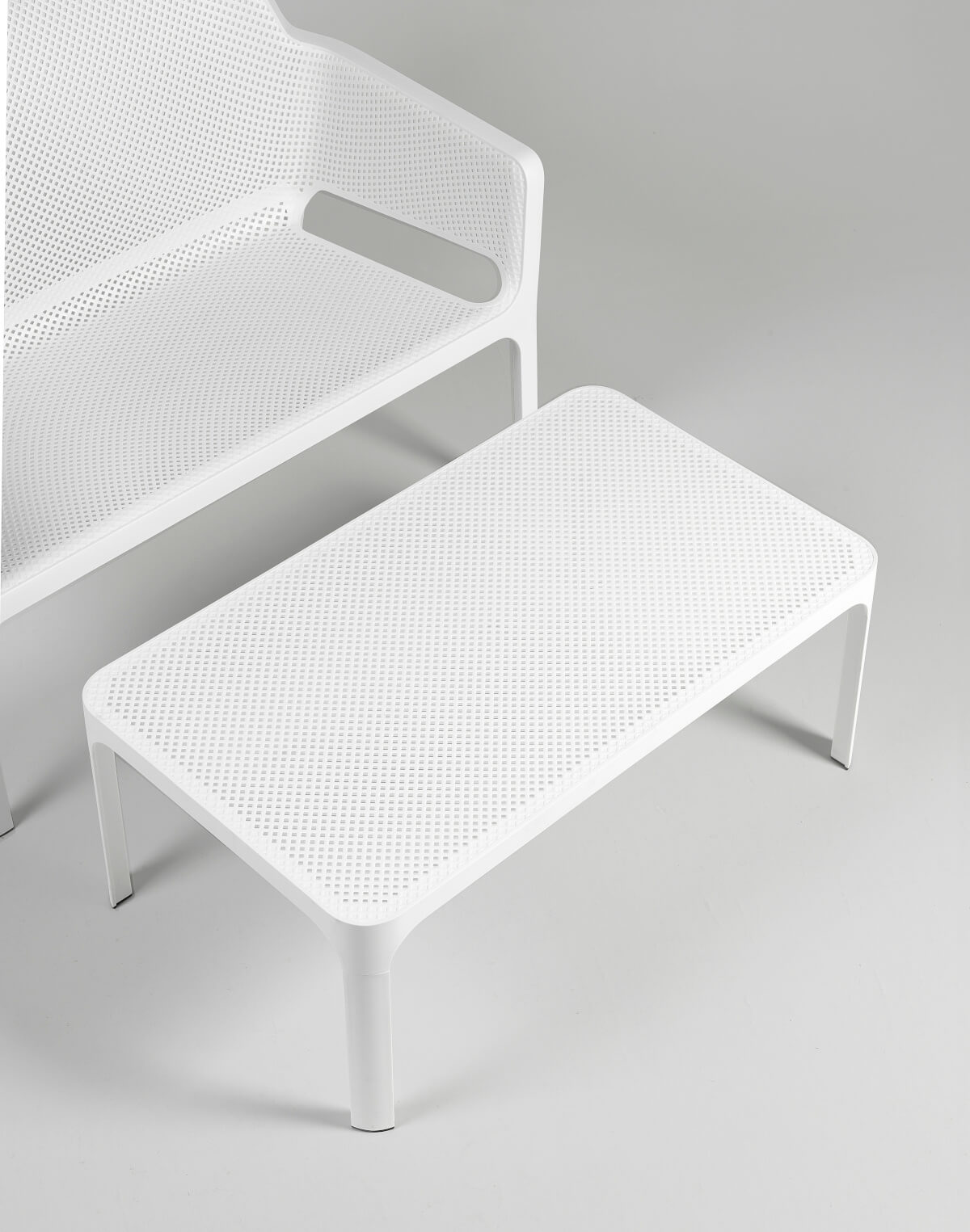 Nardi Net Table 100 Beistelltisch aus Polypropylen, leicht und witterungsbeständig – elegantes Outdoor-Möbel