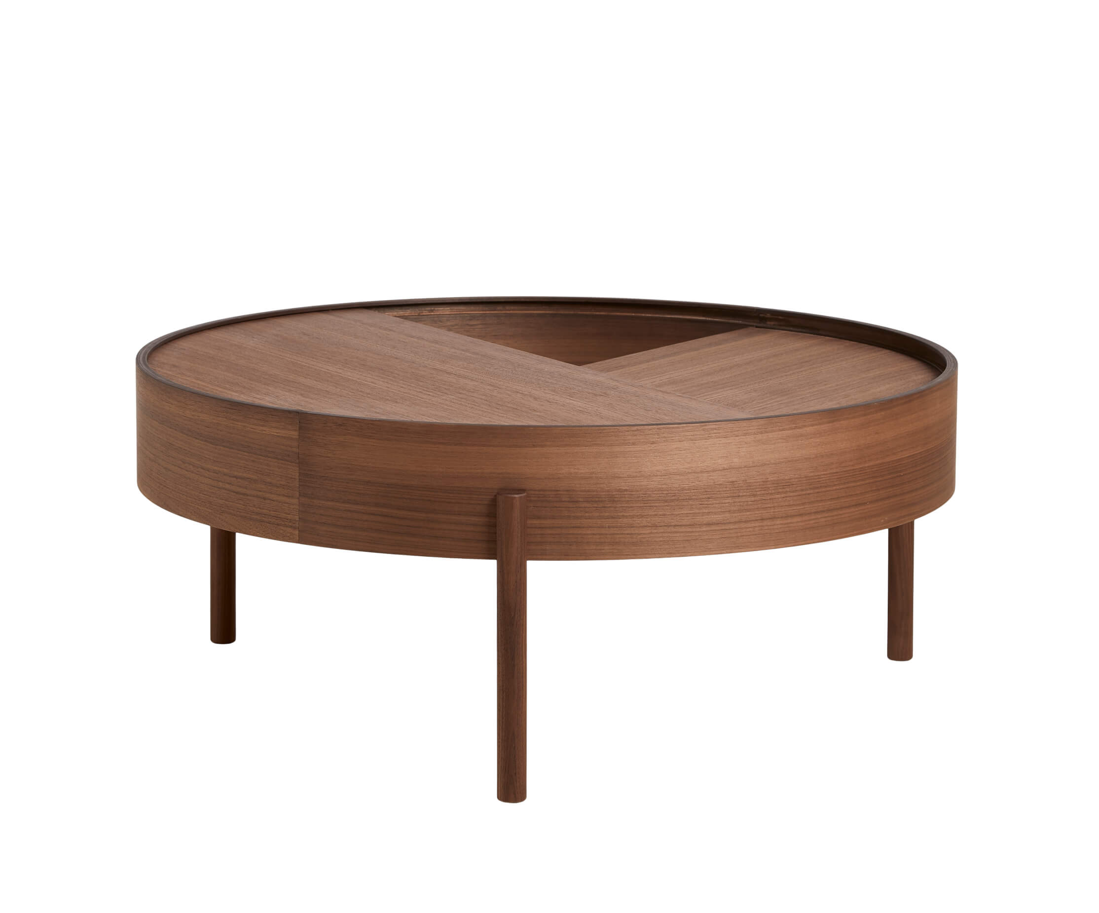 Arc Couchtisch, Ø 89 cm, walnuss