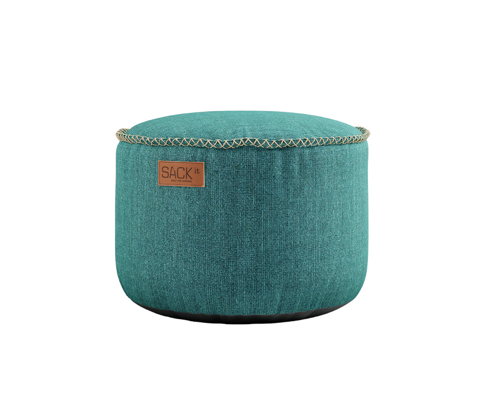 Cobana Pouf, petrol melange Cobana Pouf, petrol melange