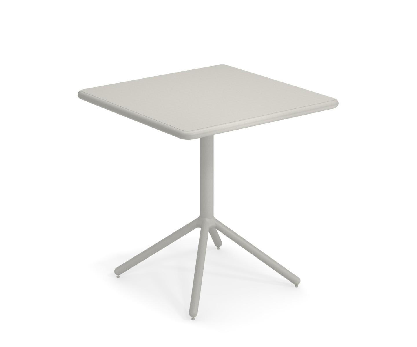 Grace Tisch mit abnehmbarer Platte und runder Tischkante, 70 x 70 cm, zement
