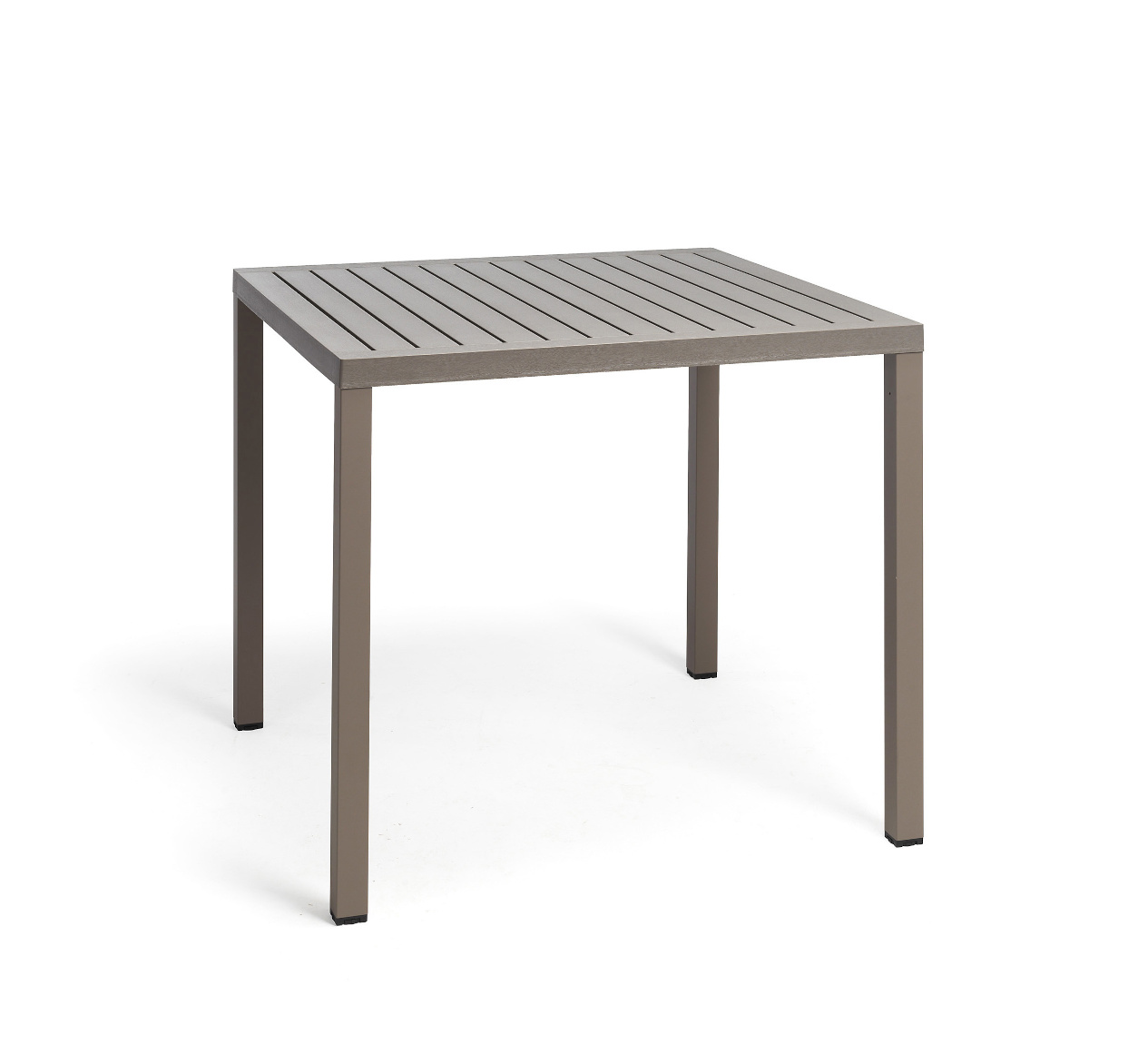 Nardi Cube Gartentisch 80x80 cm, tortora, wetterfest, langlebig, Outdoor-Design, Made in Italy