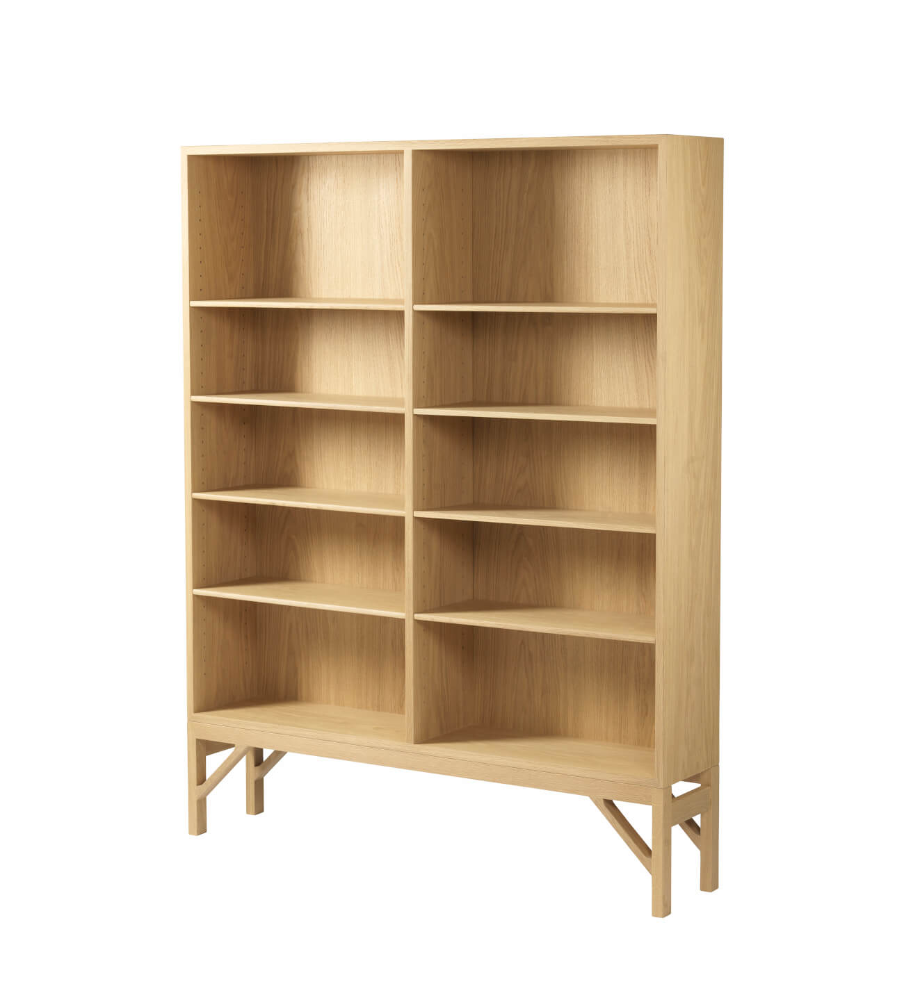 FDB Møbler A154 Regal aus Eiche natur, minimalistisches Design, FSC®-zertifiziert, stilvoll und robust