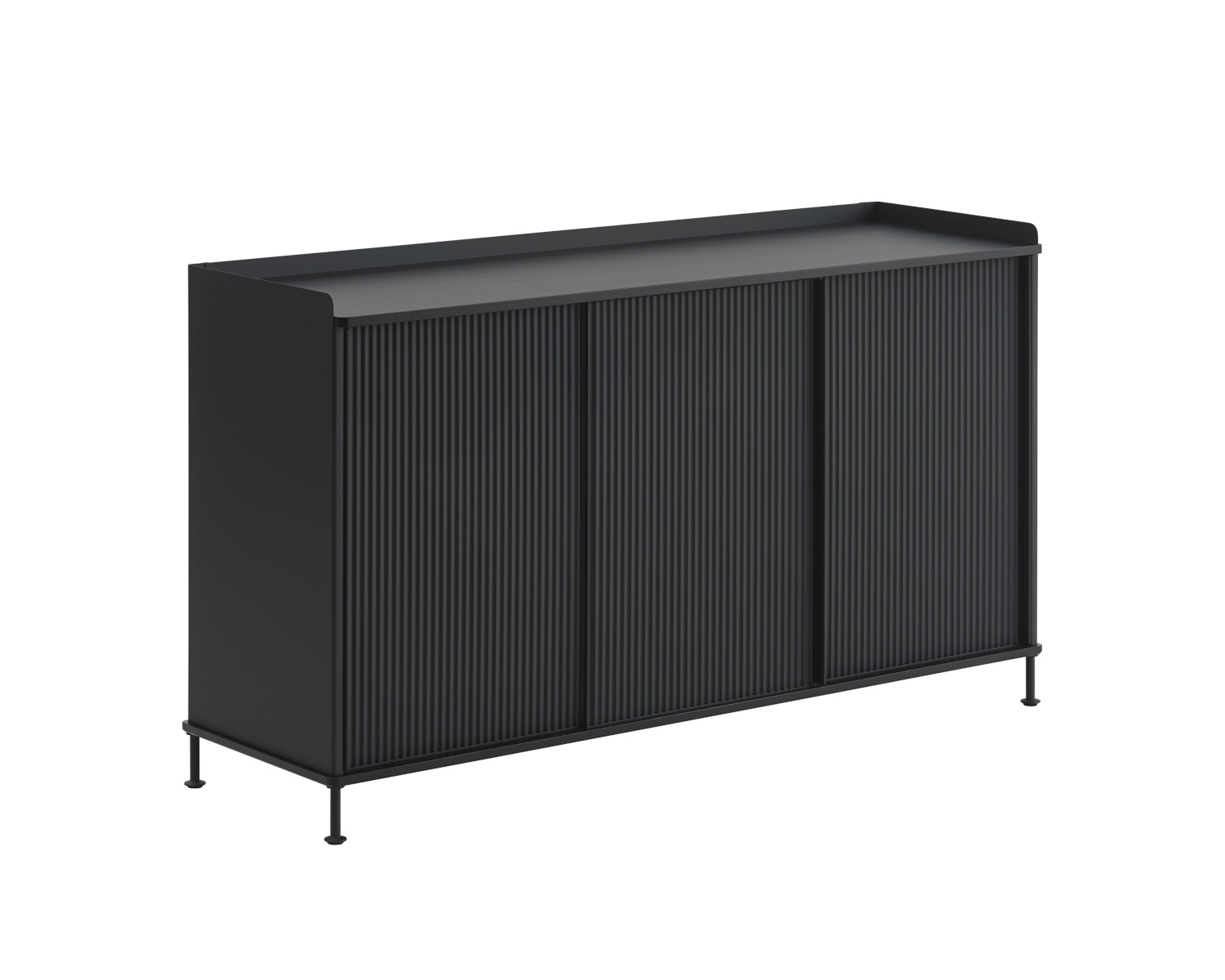 Enfold Sideboard, 148 x 85 cm, schwarz / anthrazit Enfold Sideboard, 148 x 85 cm, schwarz / anthrazit
