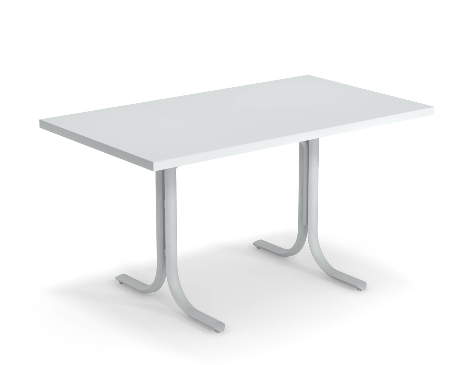 Table System mit abnehmbarer Platte und eckiger Tischkante, 140 x 80 cm, schwarz