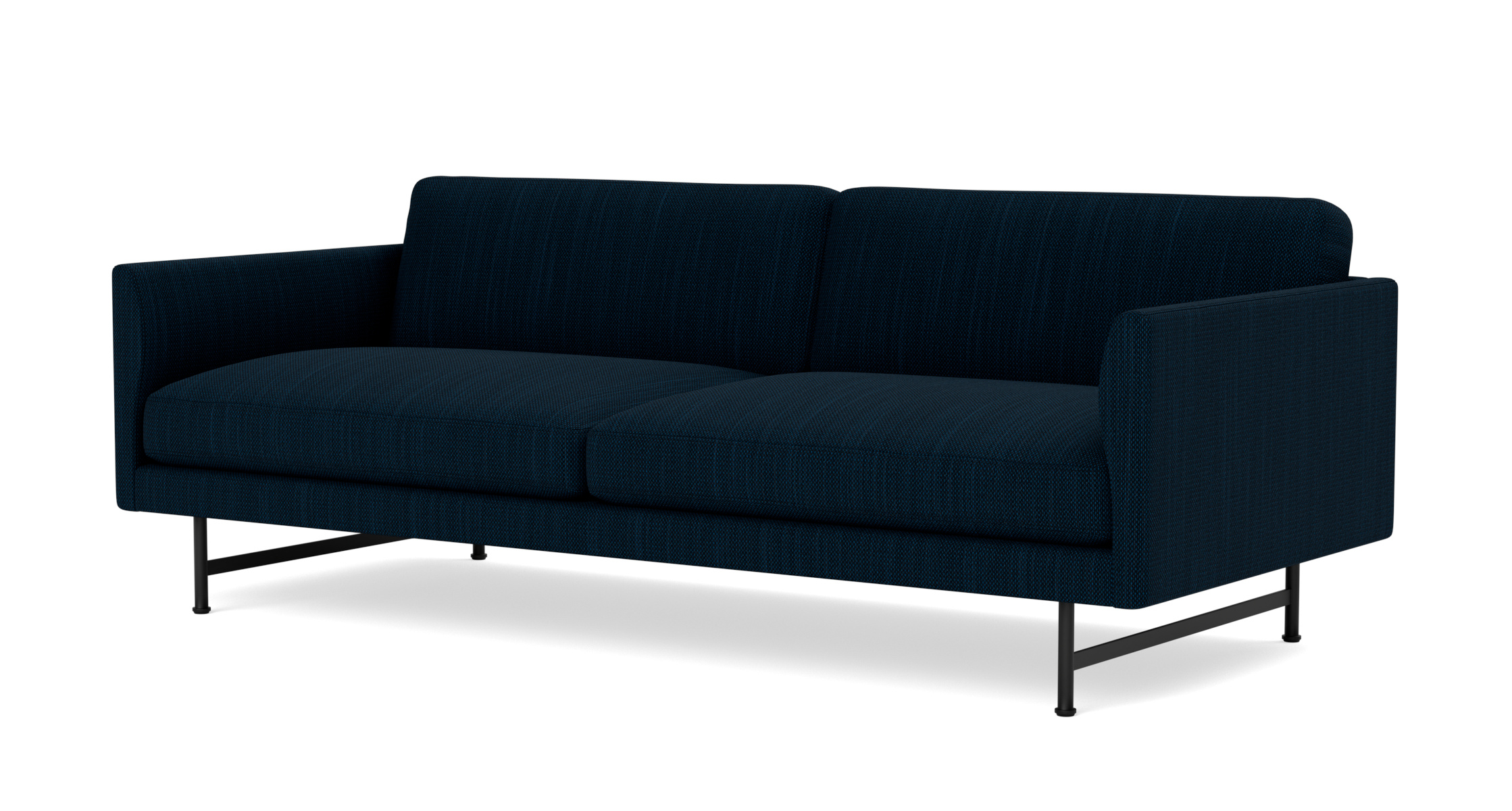 Calmo Sofa 2-Sitzer, 95 cm, eiche lackiert / re-wool 128