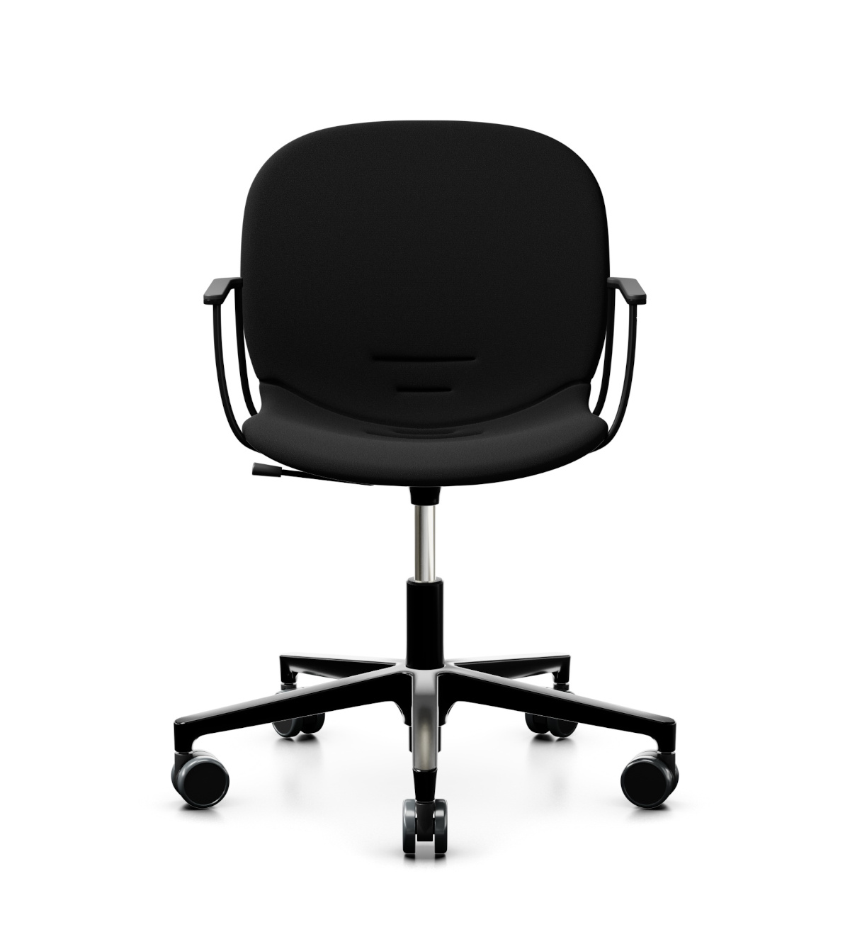 Noor 6070F Drehstuhl, 5-armiges Fußkreuz, Kunststoffschale, Vollständig gepolstert