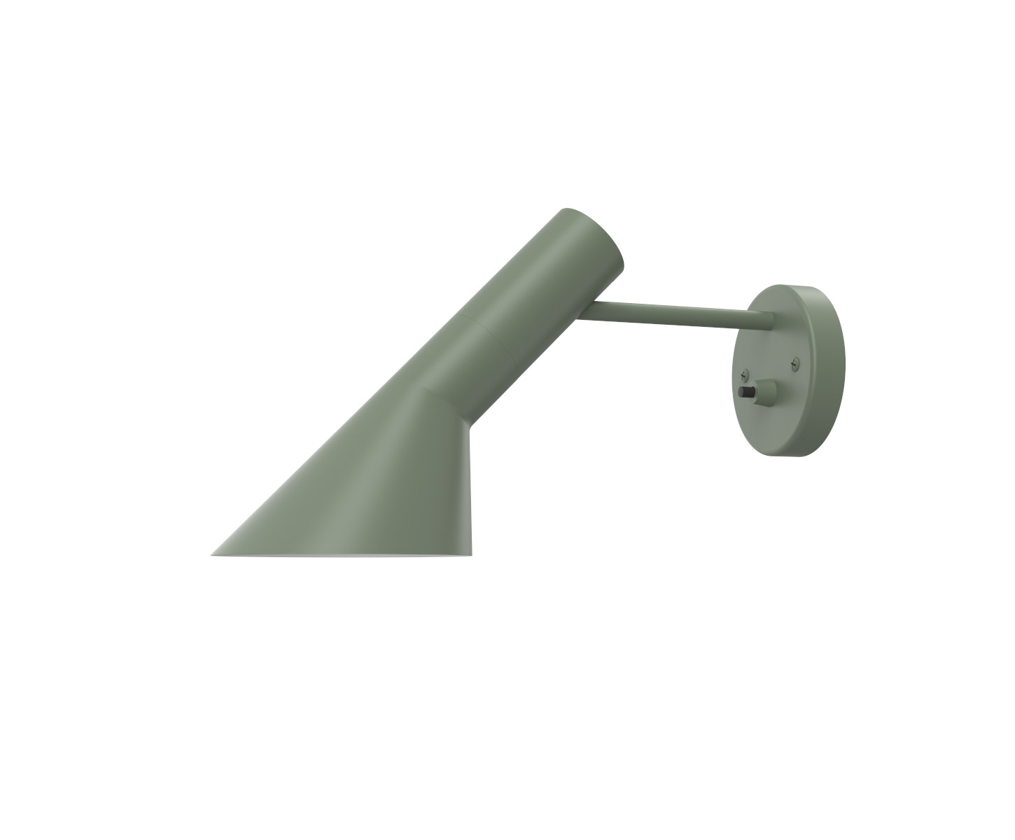 Louis Poulsen AJ Wandleuchte mit Schalter, pale petroleum, modernes Design, energieeffizient, stilvolle Wandbeleuchtung