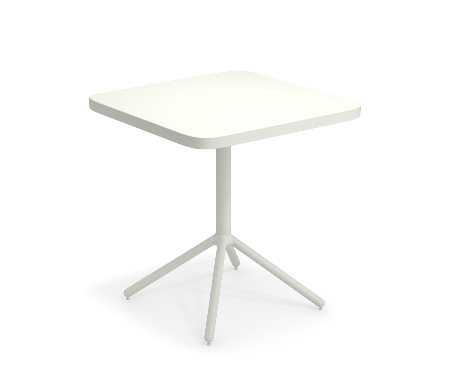Grace Tisch mit abnehmbarer Platte und eckiger Tischkante, 70 x 70 cm, weiß