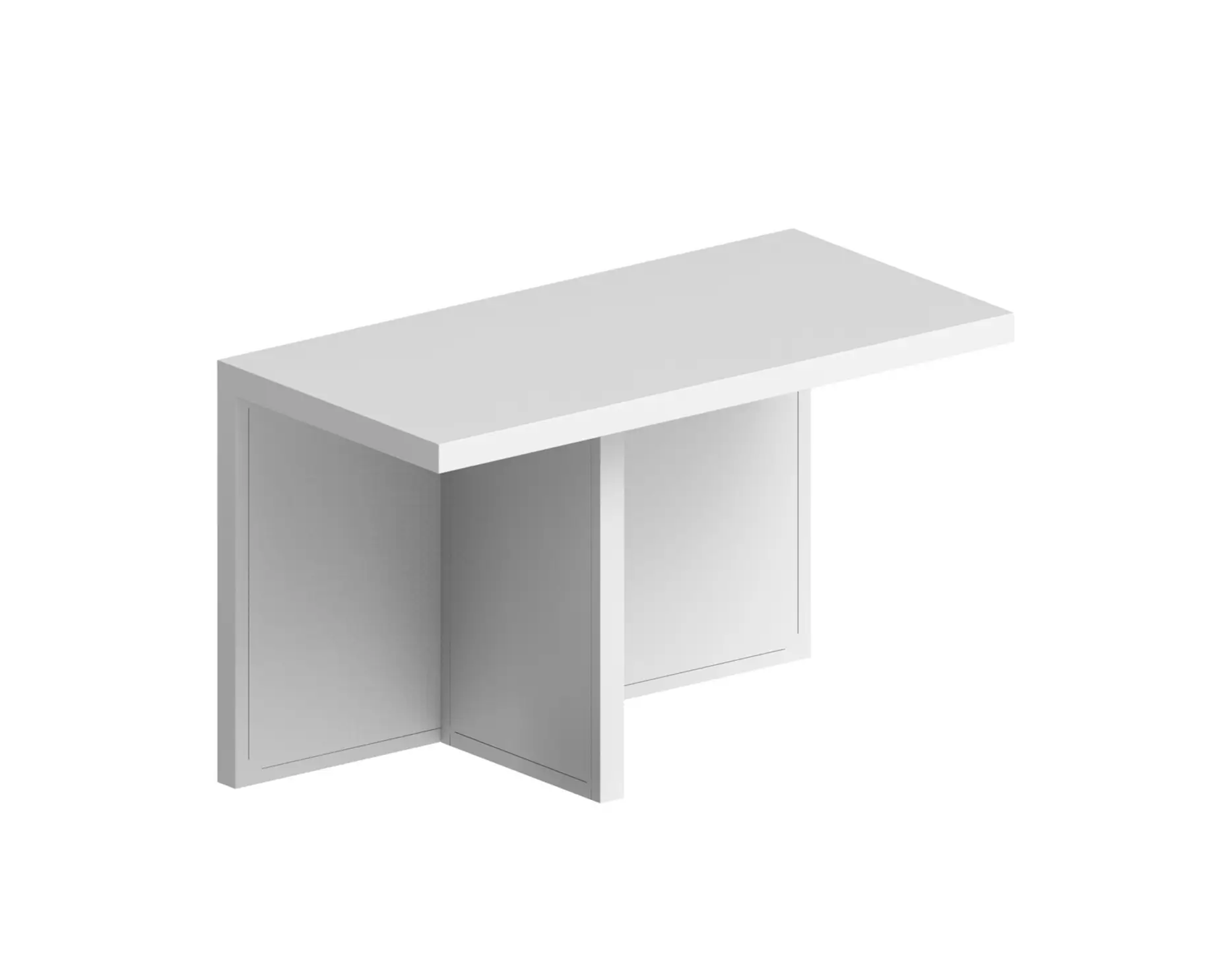 Zeus Atrium Konsolentisch 120 cm in Weiß aus Stahl