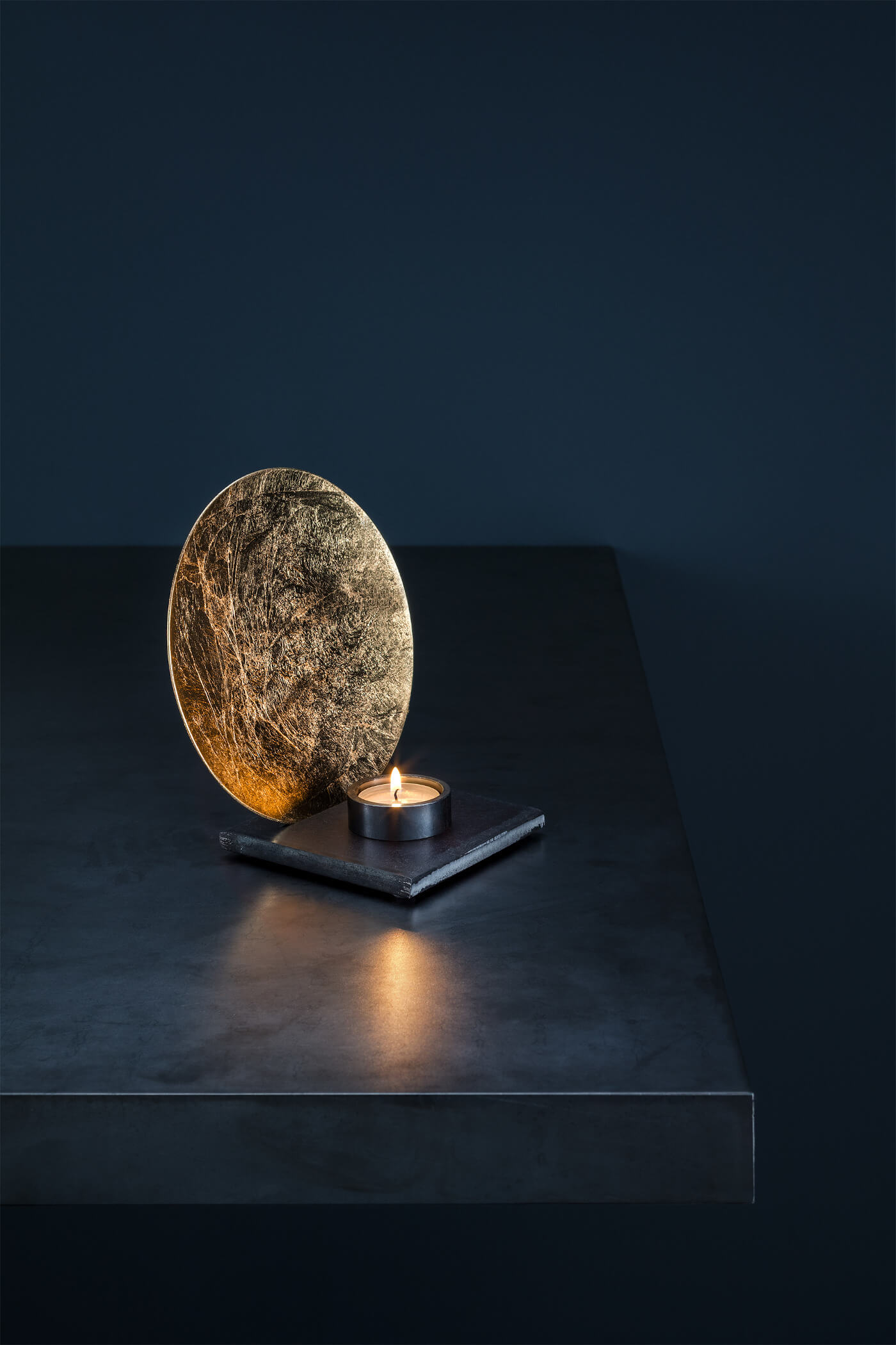 Luna Tisch Kerzenleuchter, silber