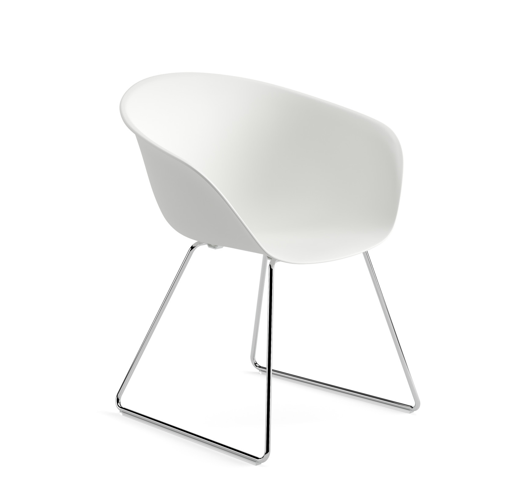 Duna 02 Stuhl, chrom / weiß #4200