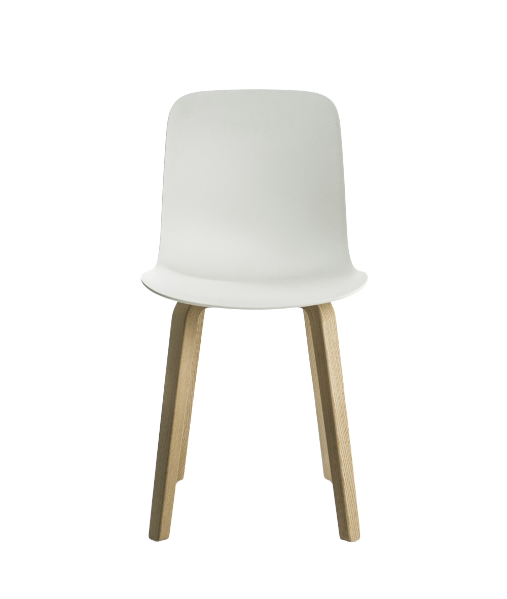 Magis Substance Stuhl, Esche natur/weiß, moderner Design-Stuhl, ergonomisch, langlebig, italienisches Design