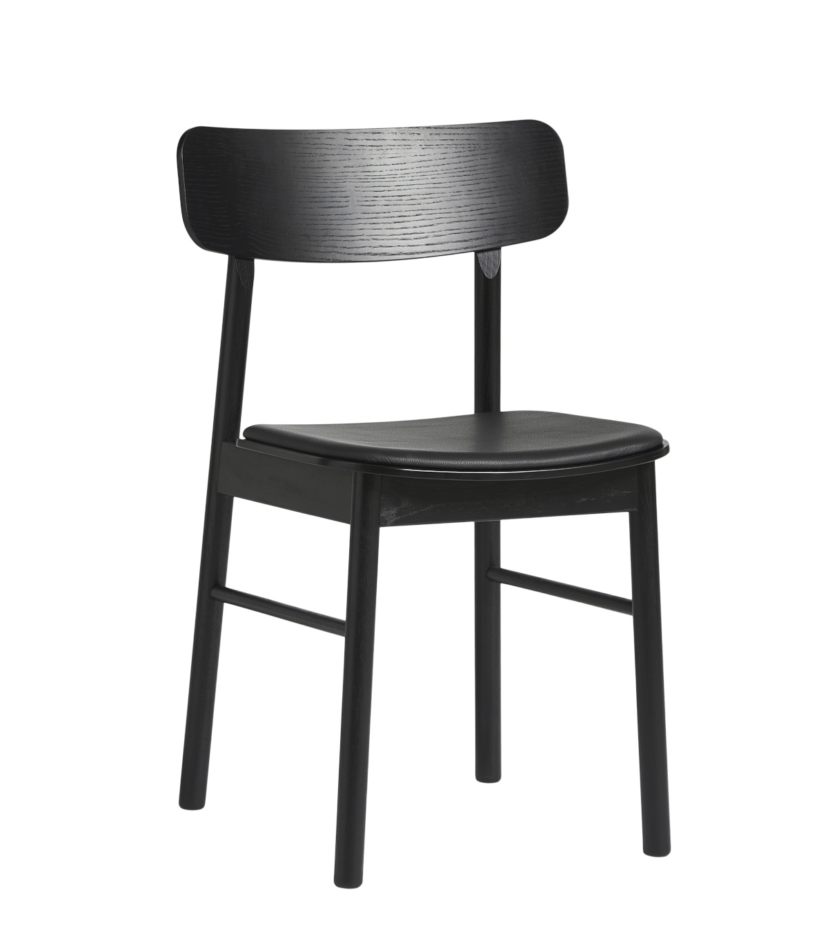 Soma Dining Stuhl, esche schwarz / leder schwarz