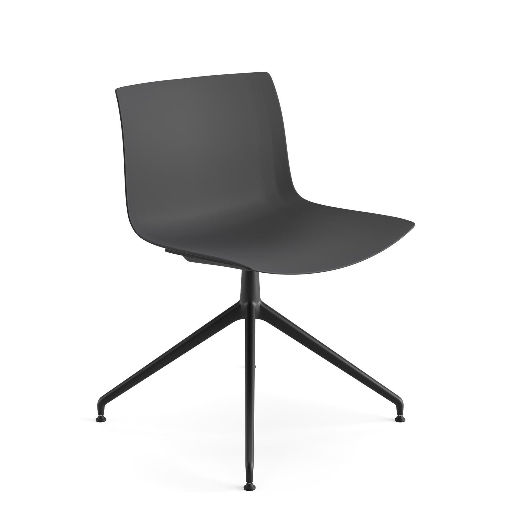 Catifa 53 Stuhl, einfarbig, schwarz #2054