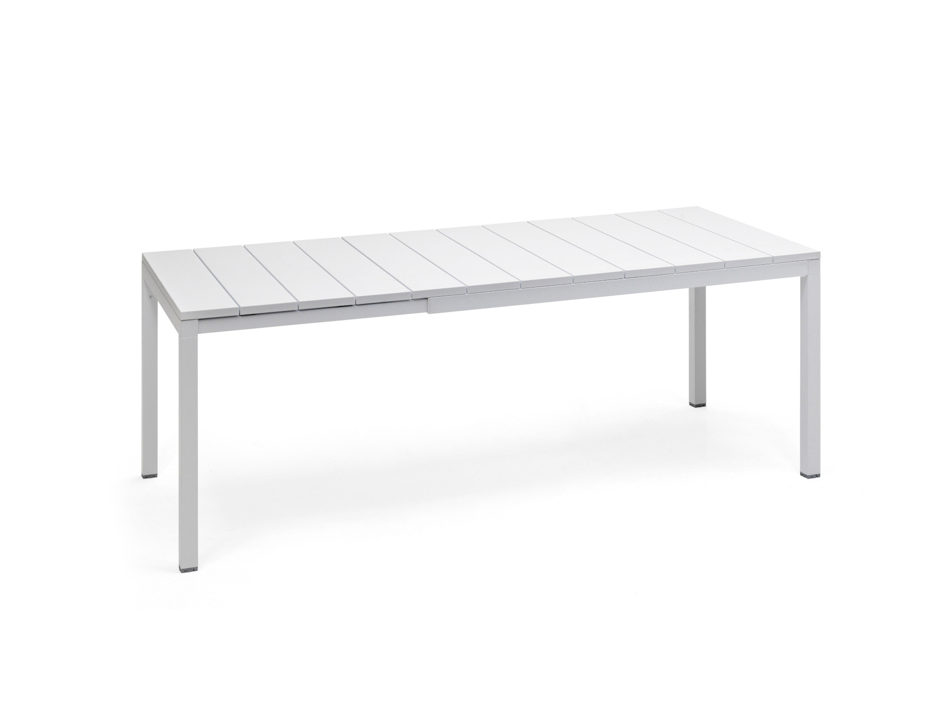 Nardi Rio Ausziehtisch 140 cm weiß, italienischer Outdoor-Tisch, wetterfest, langlebig, modernes Design