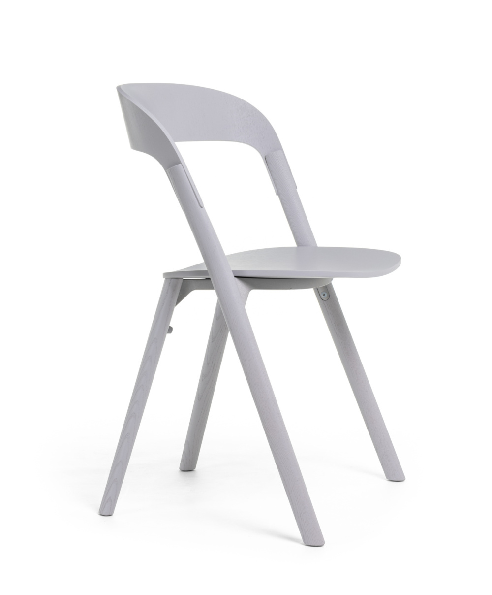 Magis Pila Stuhl grau, moderner Design-Stuhl, leicht, stapelbar, ergonomisch, italienisches Design