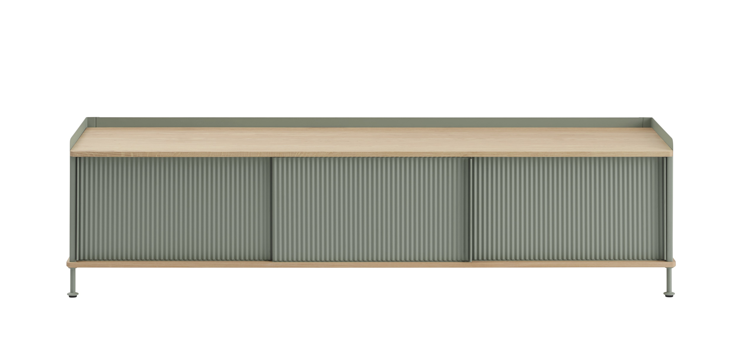 Enfold Sideboard, 186 x 48 cm, eiche schwarz lackiert / anthrazit