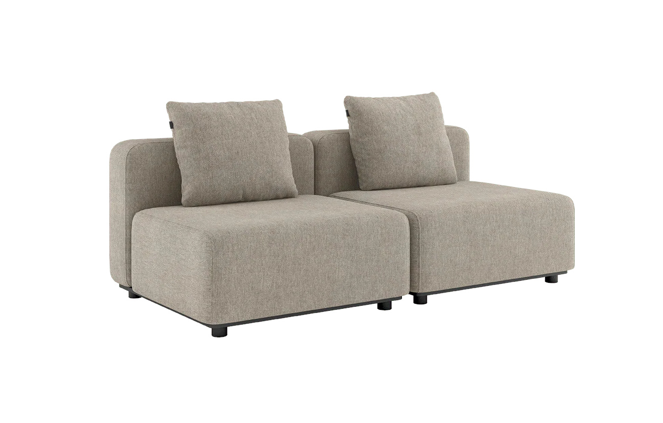 Cobana Loungesofa 2-Sitzer ohne Armlehnen, kirra sand